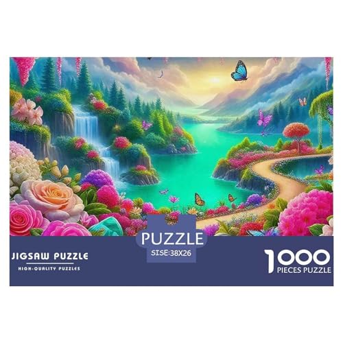 Blumen 1000 Teile Puzzle Geschenke Für Frauen/Männer Herausforderung Detailreich Spaß Pädagogisches Spiel 38x26cm/1000pcs von OJASDBDJE