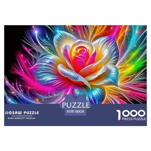 Blumen 1000 Teile Puzzle Geschenke Für Frauen/Männer Herausforderung Detailreich Spielzeug Lernspiel 38x26cm/1000pcs von OJASDBDJE