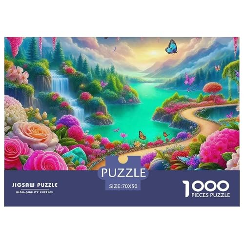 Blumen 1000 Teile Puzzle Geschenke Für Frauen/Männer Herausforderung Detailreich Spielzeug Lernspiel 70x50cm/1000pcs von OJASDBDJE
