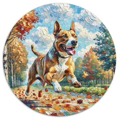 Boston Terrier 1000 Teile Puzzle Tierhund Circular Puzzles Für Erwachsene Und Kinder Pädagogisches Für Erwachsene Kinder Buntes Tier Stressabbau-Spielzeug 1000pcs (67.5x67.5cm) von OJASDBDJE
