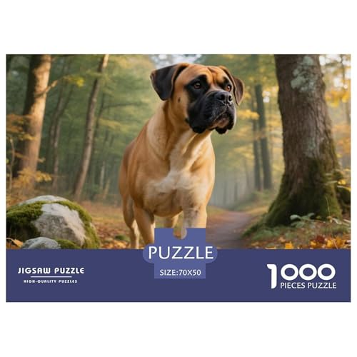 Boxer 1000 Teile Puzzle Haustier Hund Für Die Ganze Familie Entspannend Premium-Qualität Spaß Lernspiel 70x50cm/1000pcs von OJASDBDJE