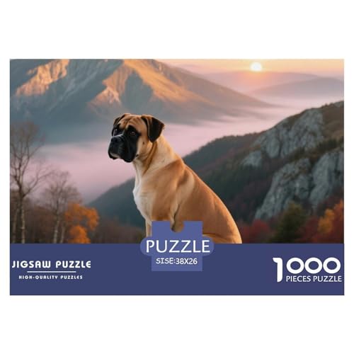 Boxer 1000 Teile Puzzle Haustier Hund Für Die Ganze Familie Herausforderung Premium-Qualität Spielzeug Lernspiel 38x26cm/1000pcs von OJASDBDJE