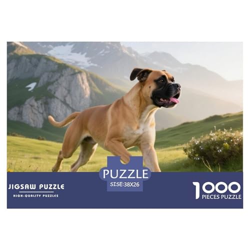 Boxer 1000 Teile Puzzle Haustier Hund Geschenke Für Frauen/Männer Entspannend Premium-Qualität Spielzeug Pädagogisches Spiel 38x26cm/1000pcs von OJASDBDJE