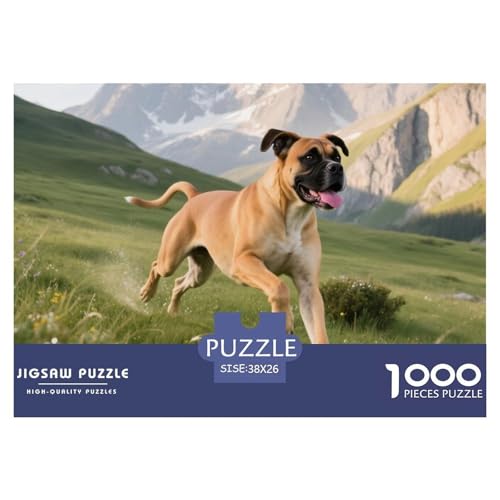 Boxer 1000 Teile Puzzle Haustier Hund Geschenke Für Frauen/Männer Herausforderung Detailreich Spielzeug Pädagogisches Spiel 38x26cm/1000pcs von OJASDBDJE