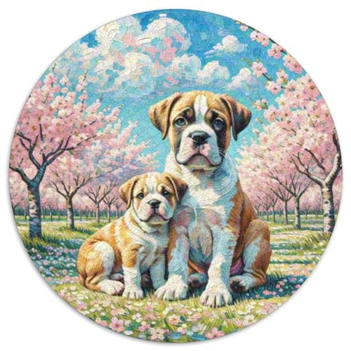 Boxer Mit 1000 Teilen Puzzle Tierhund Circular Puzzle Für Erwachsene Und Kinder Pädagogisches Für Erwachsene Kinder Buntes Tier Geschenke 1000pcs (67.5x67.5cm) von OJASDBDJE