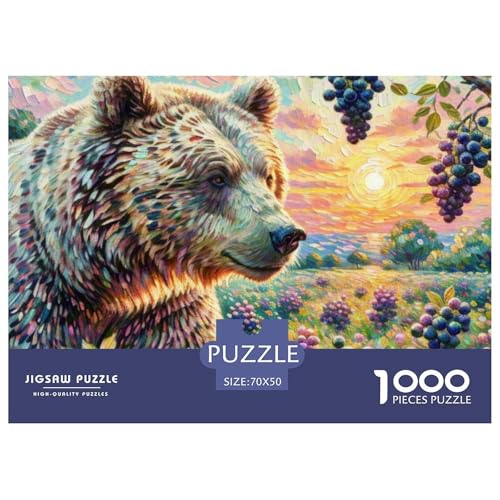 Braun Bär 1000 Teile Puzzle Tiere Für Kinder Ab 12 Jahren Entspannend Detailreich Spielzeug Lernspiel 70x50cm/1000pcs von OJASDBDJE