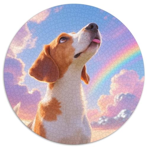 Bretagne Spaniel 1000 Teile Puzzles Haustier Hund Circular Puzzles Geeignet Ab 12 Jahren Pädagogisches Für Erwachsene Kinder Buntes Tier Stressabbau-Spielzeug 1000pcs (67.5x67.5cm) von OJASDBDJE