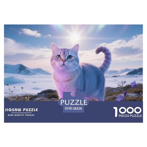 Britische Kurzhaare 1000 Teile Puzzle Pet Katze Für Die Ganze Familie Herausforderung Detailreich Spaß Lernspiel 38x26cm/1000pcs von OJASDBDJE