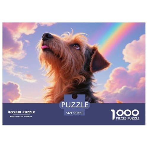 Brüssel Griffon 1000 Teile Puzzle Haustier Hund Für Die Ganze Familie Entspannend Premium-Qualität Spaß Lernspiel 70x50cm/1000pcs von OJASDBDJE