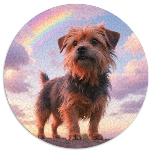 Brüssel Griffon 1000 Teile Puzzle Haustier Hund Rund Puzzle Für Erwachsene Und Kinder Pädagogisches Für Erwachsene Kinder Buntes Tier Stressabbau-Spielzeug 1000pcs (67.5x67.5cm) von OJASDBDJE