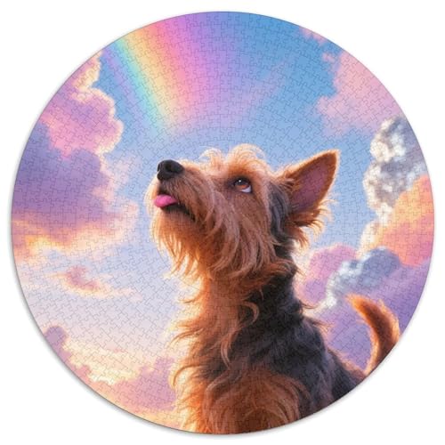 Brüssel Griffon 1000 Teile Puzzles Haustier Hund Rund Puzzle Geeignet Ab 12 Jahren Pädagogisches Für Erwachsene Kinder Buntes Tier Geschenke 1000pcs (67.5x67.5cm) von OJASDBDJE
