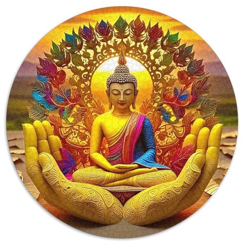 Buddha-Statue 1000 Teile Puzzles Circular Puzzle Für Erwachsene Und Kinder Pädagogisches Für Erwachsene Kinder Buntes Tier Geschenke 1000pcs (67.5x67.5cm) von OJASDBDJE