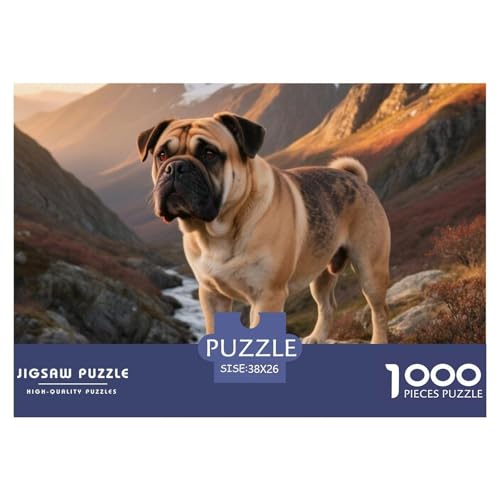 Bulldogss 1000 Teile Puzzle Haustier Hund Für Die Ganze Familie Entspannend Detailreich Spielzeug Lernspiel 38x26cm/1000pcs von OJASDBDJE