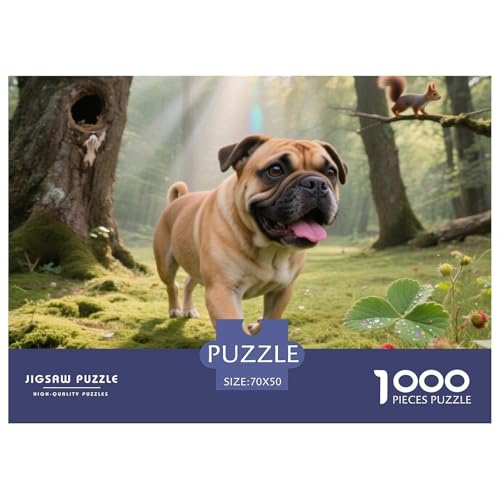 Bulldogss 1000 Teile Puzzle Haustier Hund Für Die Ganze Familie Entspannend Detailreich Spielzeug Lernspiel 70x50cm/1000pcs von OJASDBDJE