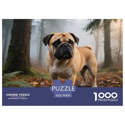 Bulldogss 1000 Teile Puzzle Haustier Hund Für Die Ganze Familie Herausforderung Detailreich Spaß Lernspiel 70x50cm/1000pcs von OJASDBDJE