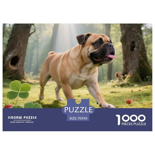 Bulldogss 1000 Teile Puzzle Haustier Hund Für Die Ganze Familie Herausforderung Detailreich Spaß Lernspiel 70x50cm/1000pcs von OJASDBDJE
