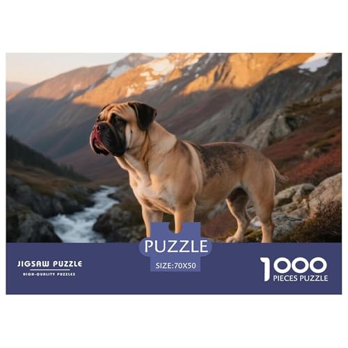 Bulldogss 1000 Teile Puzzle Haustier Hund Für Die Ganze Familie Herausforderung Detailreich Spielzeug Pädagogisches Spiel 70x50cm/1000pcs von OJASDBDJE