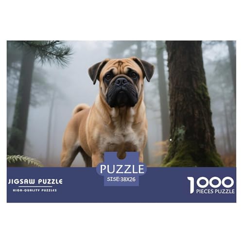Bulldogss 1000 Teile Puzzle Haustier Hund Für Die Ganze Familie Herausforderung Premium-Qualität Spielzeug Lernspiel 38x26cm/1000pcs von OJASDBDJE