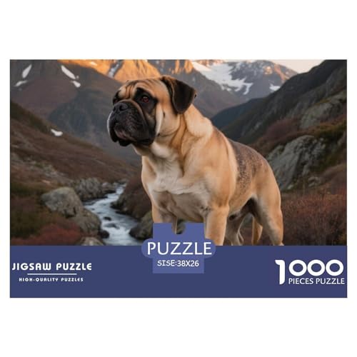 Bulldogss 1000 Teile Puzzle Haustier Hund Für Kinder Ab 12 Jahren Entspannend Premium-Qualität Spielzeug Lernspiel 38x26cm/1000pcs von OJASDBDJE