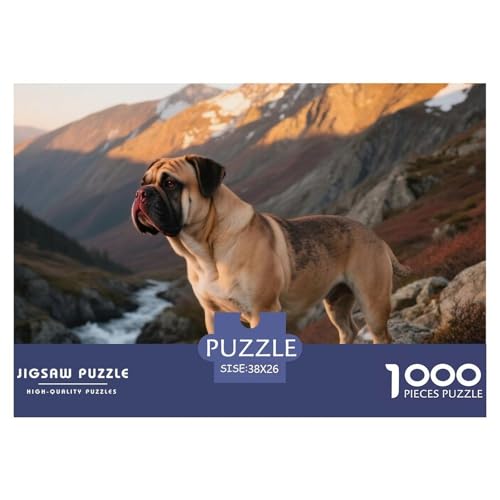 Bulldogss 1000 Teile Puzzle Haustier Hund Für Kinder Ab 12 Jahren Herausforderung Detailreich Spaß Lernspiel 38x26cm/1000pcs von OJASDBDJE