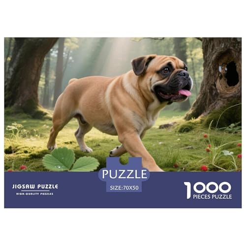 Bulldogss 1000 Teile Puzzle Haustier Hund Für Kinder Ab 12 Jahren Herausforderung Detailreich Spielzeug Pädagogisches Spiel 70x50cm/1000pcs von OJASDBDJE