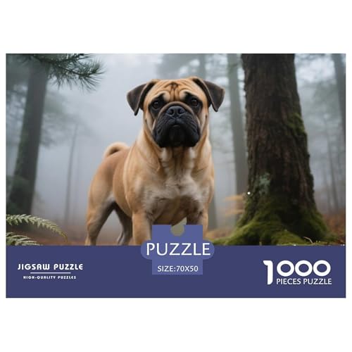 Bulldogss 1000 Teile Puzzle Haustier Hund Geschenke Für Frauen/Männer Entspannend Premium-Qualität Spaß Lernspiel 70x50cm/1000pcs von OJASDBDJE