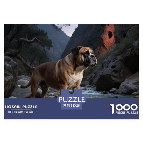 Bulldogss 1000 Teile Puzzle Haustier Hund Geschenke Für Frauen/Männer Entspannend Premium-Qualität Spielzeug Lernspiel 38x26cm/1000pcs von OJASDBDJE