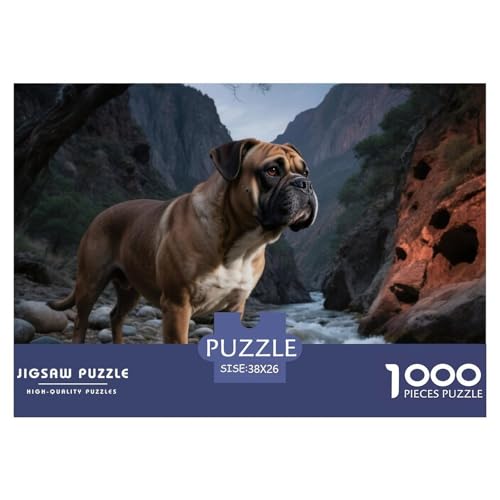 Bulldogss 1000 Teile Puzzle Haustier Hund Geschenke Für Frauen/Männer Herausforderung Detailreich Spielzeug Lernspiel 38x26cm/1000pcs von OJASDBDJE