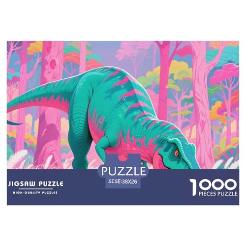 Bunte Dinosaurier 1000 Teile Puzzles Tier Für Kinder Ab 12 Jahren Entspannend Detailreich Spielzeug Lernspiel 38x26cm/1000pcs von OJASDBDJE