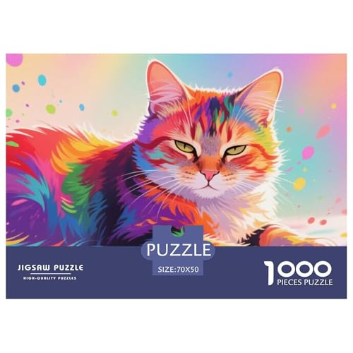 Bunte Katze 1000 Teile Puzzle Pet Für Die Ganze Familie Herausforderung Detailreich Spaß Lernspiel 70x50cm/1000pcs Bunte Katze 1000 Teile Puzzle Pet Für Die Ganze Familie Herausforderung Detailreich Spaß Lernspiel 70x50cm/1000pcs von OJASDBDJE