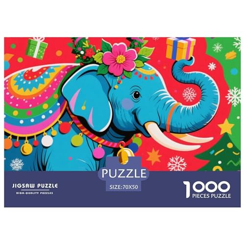 Bunter Elefant 1000 Teile Puzzle Tier Für Kinder Ab 12 Jahren Entspannend Detailreich Spielzeug Lernspiel 70x50cm/1000pcs Bunter Elefant 1000 Teile Puzzle Tier Für Kinder Ab 12 Jahren Entspannend Detailreich Spielzeug Lernspiel 70x50cm/1000pcs von OJASDBDJE