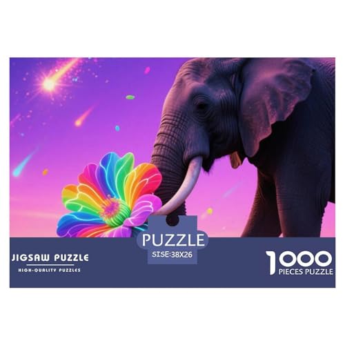 Bunter Elefant 1000 Teile Puzzle Tier Für Kinder Ab 12 Jahren Herausforderung Detailreich Spaß Lernspiel 38x26cm/1000pcs Bunter Elefant 1000 Teile Puzzle Tier Für Kinder Ab 12 Jahren Herausforderung Detailreich Spaß Lernspiel 38x26cm/1000pcs von OJASDBDJE