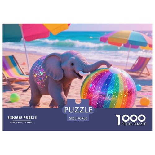 Bunter Elefant 1000 Teile Puzzles Tier Für Kinder Ab 12 Jahren Entspannend Detailreich Spaß Lernspiel 70x50cm/1000pcs Bunter Elefant 1000 Teile Puzzles Tier Für Kinder Ab 12 Jahren Entspannend Detailreich Spaß Lernspiel 70x50cm/1000pcs von OJASDBDJE
