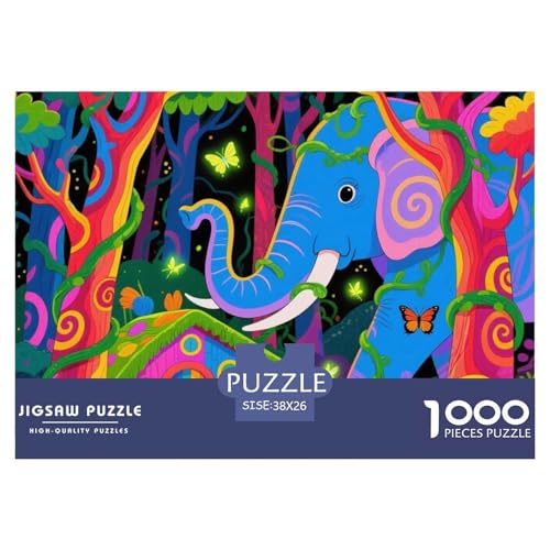 Bunter Elefant 1000 Teile Puzzles Tier Für Kinder Ab 12 Jahren Entspannend Detailreich Spielzeug Lernspiel 38x26cm/1000pcs Bunter Elefant 1000 Teile Puzzles Tier Für Kinder Ab 12 Jahren Entspannend Detailreich Spielzeug Lernspiel 38x26cm/1000pcs von OJASDBDJE