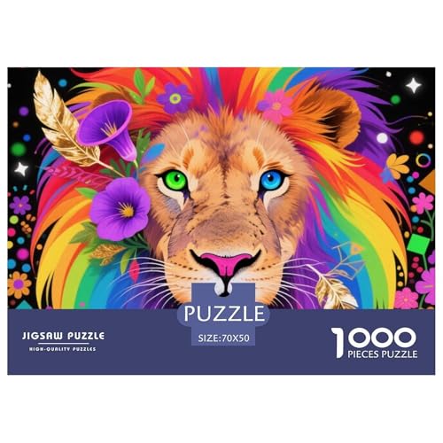 Bunter Löwe 1000 Teile Puzzle Tier Für Kinder Ab 12 Jahren Herausforderung Detailreich Spaß Lernspiel 70x50cm/1000pcs Bunter Löwe 1000 Teile Puzzle Tier Für Kinder Ab 12 Jahren Herausforderung Detailreich Spaß Lernspiel 70x50cm/1000pcs von OJASDBDJE