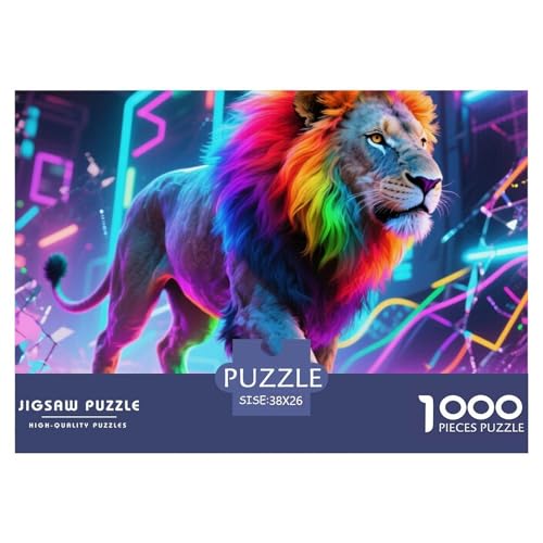 Bunter Löwe 1000 Teile Puzzle Tier Für Kinder Ab 12 Jahren Herausforderung Detailreich Spielzeug Lernspiel 38x26cm/1000pcs Bunter Löwe 1000 Teile Puzzle Tier Für Kinder Ab 12 Jahren Herausforderung Detailreich Spielzeug Lernspiel 38x26cm/1000pcs von OJASDBDJE