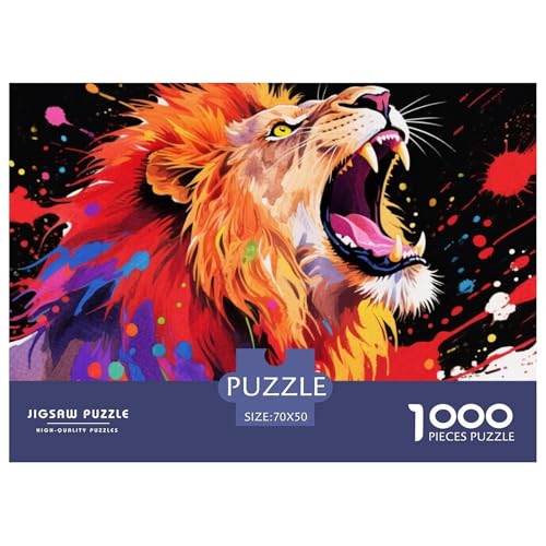 Bunter Löwe 1000 Teile Puzzle Tier Für Kinder Ab 12 Jahren Herausforderung Detailreich Spielzeug Lernspiel 70x50cm/1000pcs Bunter Löwe 1000 Teile Puzzle Tier Für Kinder Ab 12 Jahren Herausforderung Detailreich Spielzeug Lernspiel 70x50cm/1000pcs von OJASDBDJE