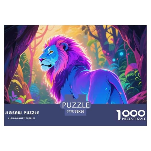 Bunter Löwe 1000 Teile Puzzle Tier Geschenke Für Frauen/Männer Herausforderung Detailreich Spielzeug Pädagogisches Spiel 38x26cm/1000pcs Bunter Löwe 1000 Teile Puzzle Tier Geschenke Für Frauen/Männer Herausforderung Detailreich Spielzeug Pädagogisches Spiel 38x26cm/1000pcs von OJASDBDJE