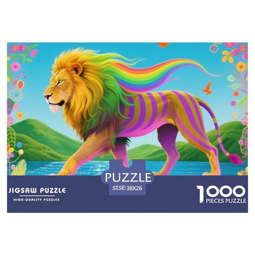 Bunter Löwe 1000 Teile Puzzle Tier Geschenke Für Frauen/Männer Herausforderung Premium-Qualität Spaß Lernspiel 38x26cm/1000pcs Bunter Löwe 1000 Teile Puzzle Tier Geschenke Für Frauen/Männer Herausforderung Premium-Qualität Spaß Lernspiel 38x26cm/1000pcs von OJASDBDJE