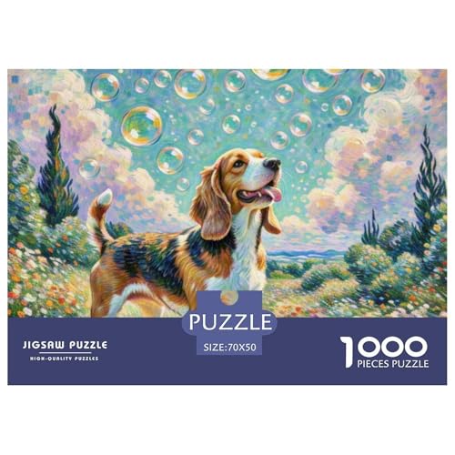 Cavalier 1000 Teile Puzzle Haustier Hund Für Die Ganze Familie Herausforderung Detailreich Spielzeug Pädagogisches Spiel 70x50cm/1000pcs von OJASDBDJE