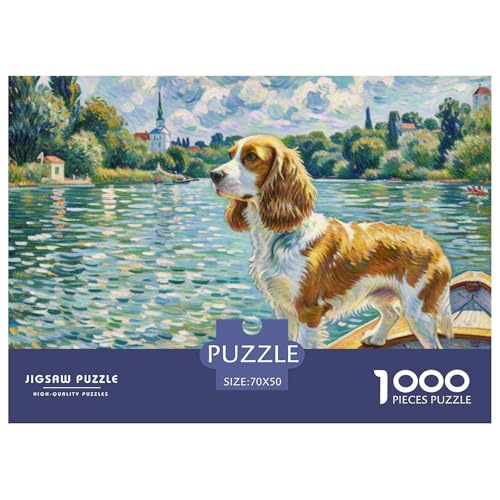 Cavalier 1000 Teile Puzzle Haustier Hund Für Kinder Ab 12 Jahren Entspannend Premium-Qualität Spaß Lernspiel 70x50cm/1000pcs von OJASDBDJE