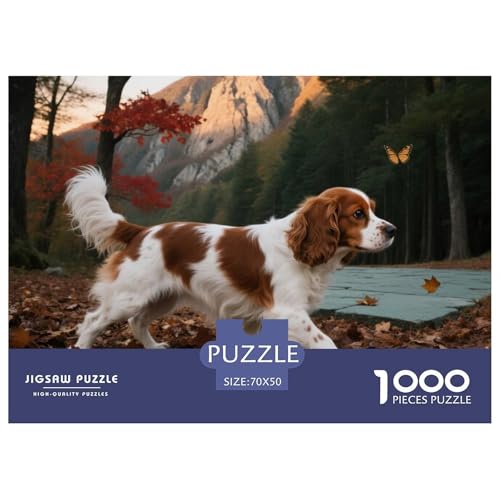 Cavalier King Charles Spaniel 1000 Teile Puzzle Haustier Hund Für Die Ganze Familie Entspannend Premium-Qualität Spielzeug Lernspiel 70x50cm/1000pcs von OJASDBDJE