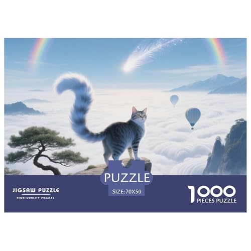 Chartreux 1000 Teile Puzzle Pet Katze Für Die Ganze Familie Entspannend Detailreich Spaß Lernspiel 70x50cm/1000pcs von OJASDBDJE