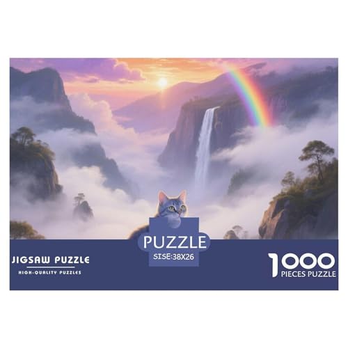 Chartreux 1000 Teile Puzzle Pet Katze Für Die Ganze Familie Entspannend Premium-Qualität Spielzeug Pädagogisches Spiel 38x26cm/1000pcs von OJASDBDJE