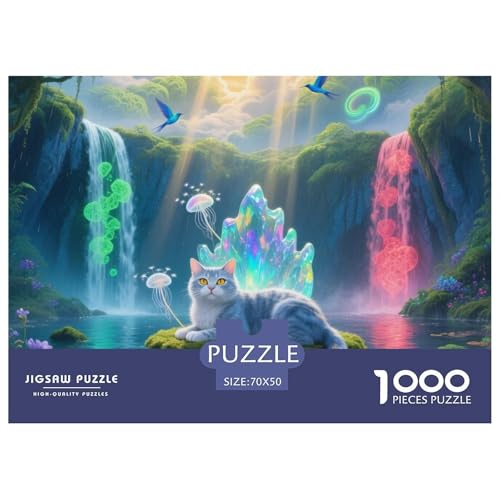 Chartreux 1000 Teile Puzzle Pet Katze Geschenke Für Frauen/Männer Herausforderung Detailreich Spielzeug Lernspiel 70x50cm/1000pcs von OJASDBDJE