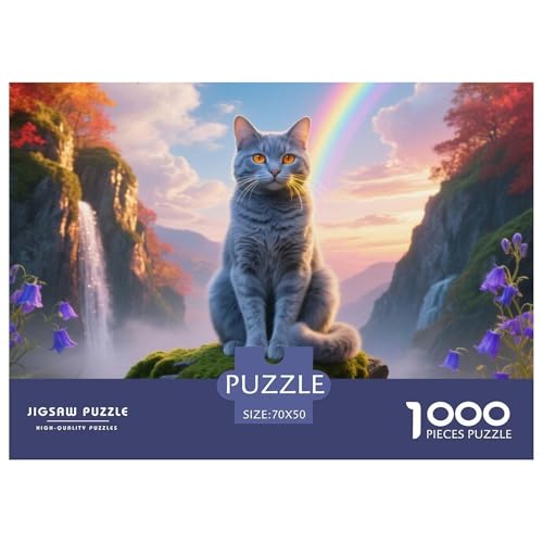 Chartreux 1000 Teile Puzzles Pet Katze Für Kinder Ab 12 Jahren Entspannend Detailreich Spielzeug Pädagogisches Spiel 70x50cm/1000pcs von OJASDBDJE