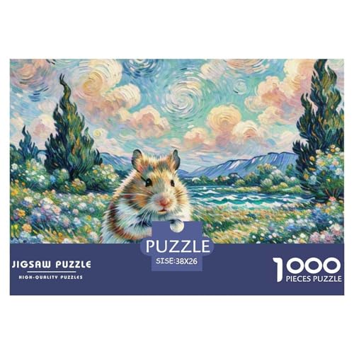 Chinchilla 1000 Teile Puzzle Tiere Für Die Ganze Familie Herausforderung Premium-Qualität Spielzeug Pädagogisches Spiel 38x26cm/1000pcs von OJASDBDJE