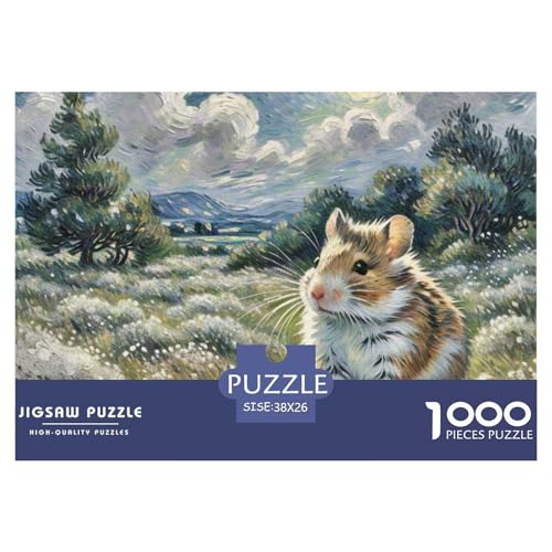 Chinchilla 1000 Teile Puzzle Tiere Für Kinder Ab 12 Jahren Entspannend Premium-Qualität Spaß Lernspiel 38x26cm/1000pcs von OJASDBDJE
