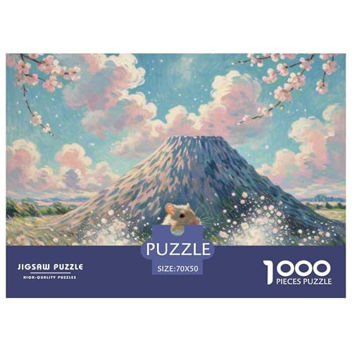 Chinchilla 1000 Teile Puzzle Tiere Für Kinder Ab 12 Jahren Herausforderung Premium-Qualität Spaß Lernspiel 70x50cm/1000pcs von OJASDBDJE