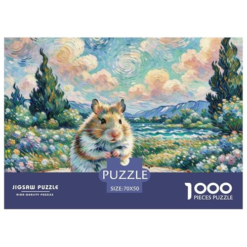 Chinchilla 1000 Teile Puzzle Tiere Geschenke Für Frauen/Männer Herausforderung Detailreich Spielzeug Lernspiel 70x50cm/1000pcs von OJASDBDJE
